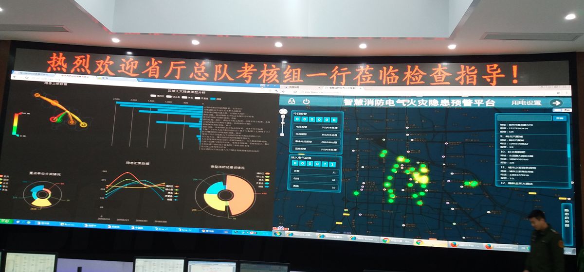 安徽宿州消防監控中心室內led全彩顯示屏