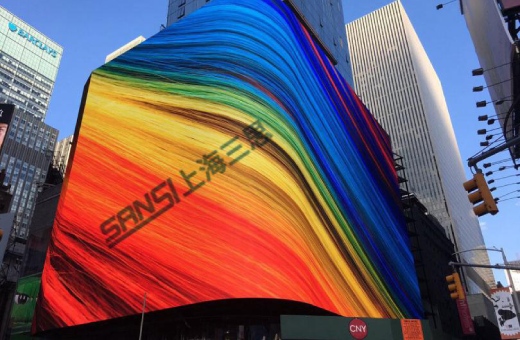 三思紐約時代廣場戶外全彩屏，1600㎡