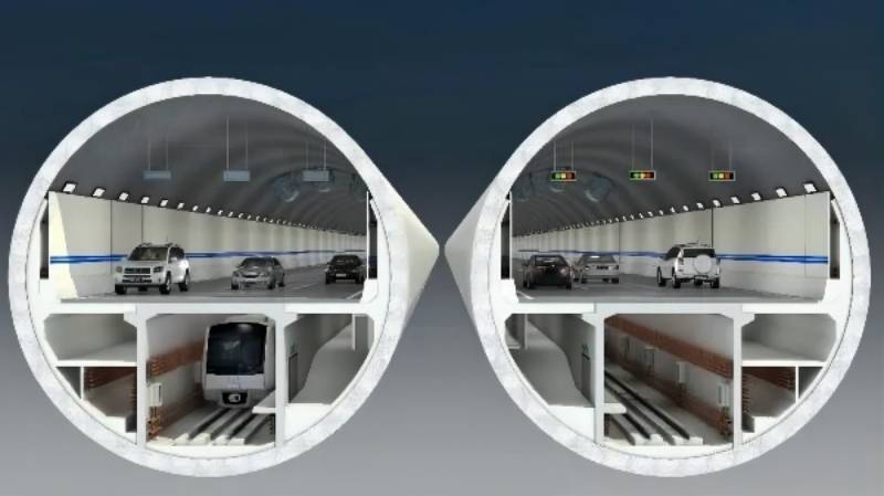 工程線路全長4760米，隧道長3890米。設(shè)計(jì)為雙管雙層公軌共建，上層為雙向六車道公路，下層為軌道交通，屆時(shí)開車最快5分鐘可穿越黃河，乘坐地鐵2.5分鐘可穿越黃河。/圖片來源網(wǎng)絡(luò)