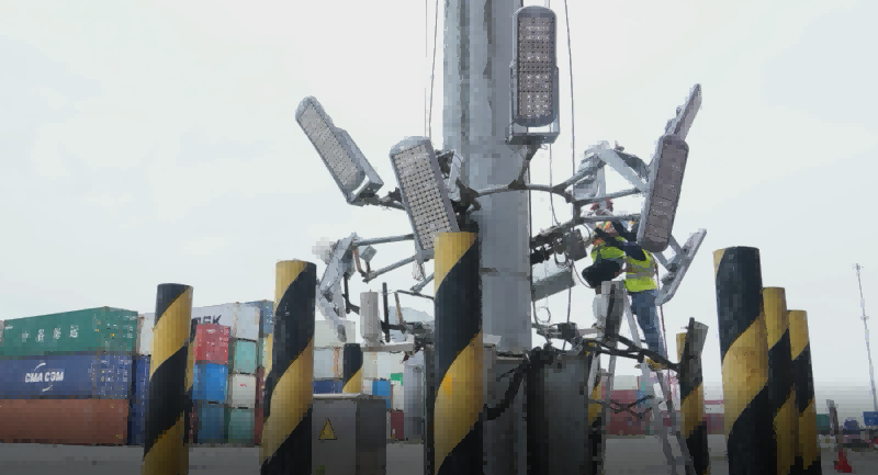 三思項目-某國內港口碼頭高桿燈改造范例圖