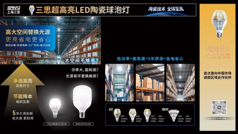 超越所見,三思,重磅發(fā)布,10000流明,A21,陶瓷球泡,高端光源,“陶瓷芯”,填補(bǔ)全球市場(chǎng)空白